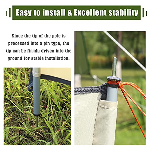 HIKEMAN Camping Windbreaks Stove Windscreen - Beach Windshield Shelter,Sunshade Screen,Winter Outdoor Caravan Privacy Shield with Top Window,for Garden Charcoal Grills BBQ Picnic (7.25m-Beige)