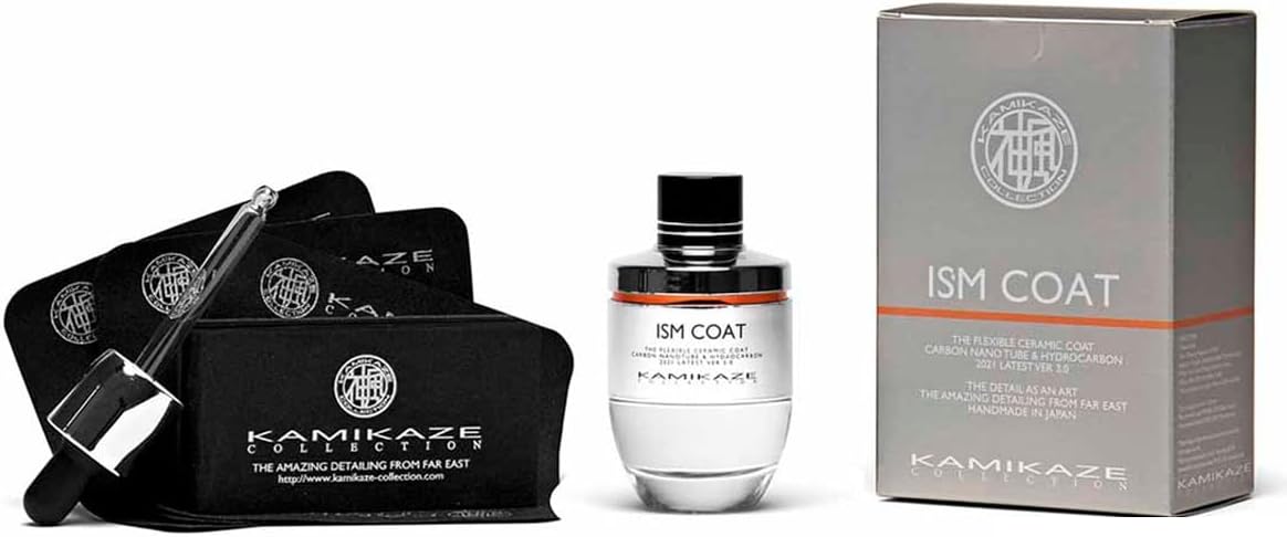 Kamikaze Collection ISM 3.0 30ml | Carbon Nanotube Professional Ceramic Coating | Easy to Use | Ultra Deep Gloss | Increased Hydrophobicity | Resists Scratching | UV Protection | Prevents Stains