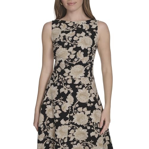Tommy Hilfiger Women's Sleeveless Boat Neck Fit & Flare Midi Dress4