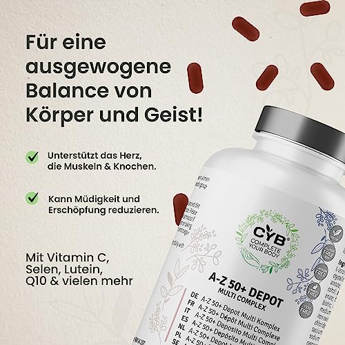 CYB Multivitamin 50+ A-Z mit Lutein und Q10, 120 Tabletten – Ansicht 4
