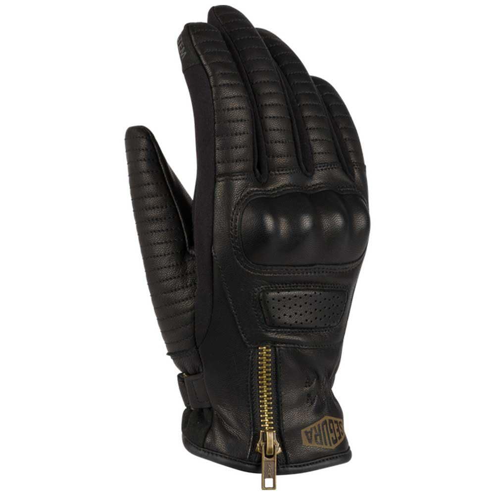 SEGURA Synchro guanti da moto da donna impermeabili, nero, S