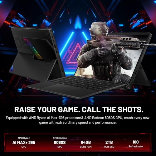 Image of ASUS ROG Flow Z13 13.4 inch 180Hz WQXGA 2-in-1 Touchscreen Gaming Laptop, Ryzen AI MAX+ 395, 64GB LPDDR5X, 3TB Storage(2TB SSD&1TB Docking Station Set), Backlit Keyboard, Wi-Fi 7, Win 11 Pro, Black