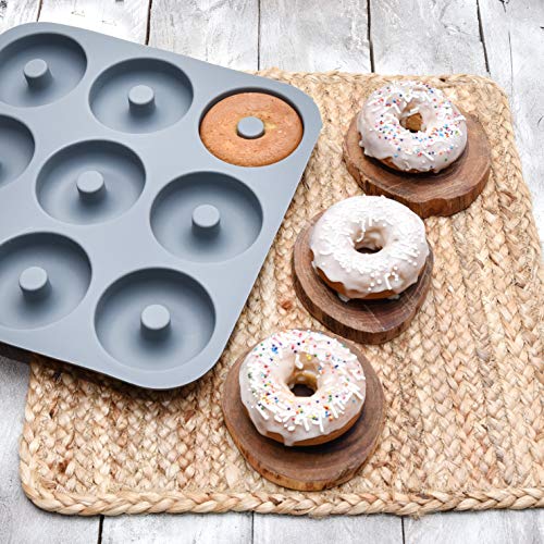 image for BitimexHome Silicone Baking Mold Donut Pan Set - 9 Hole Large Silicone