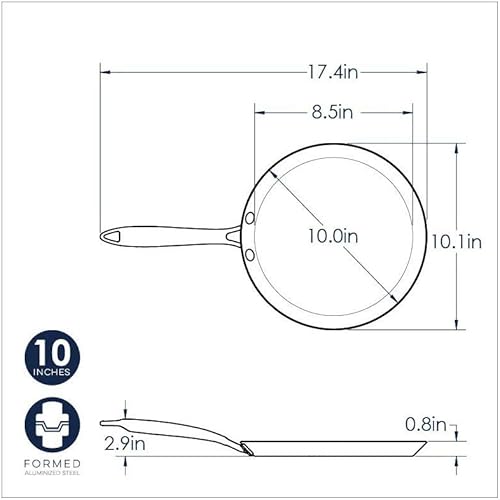 Miniatura 2 de Nordic Ware Sartén tradicional francesa de acero para crepé, 10 pulgadas