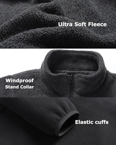 Image of Venustas Kids Heated Fleece Jacket with Battery, Boys Youth Electric Heated Coat for Winter