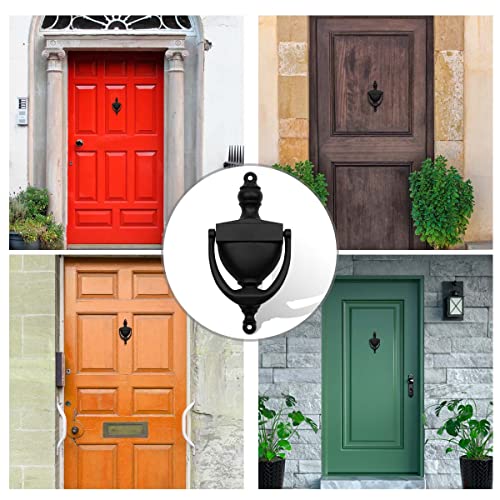 image for SANATO Black Door Knocker Hardware Door Knockers for Front Door, 6.2 i