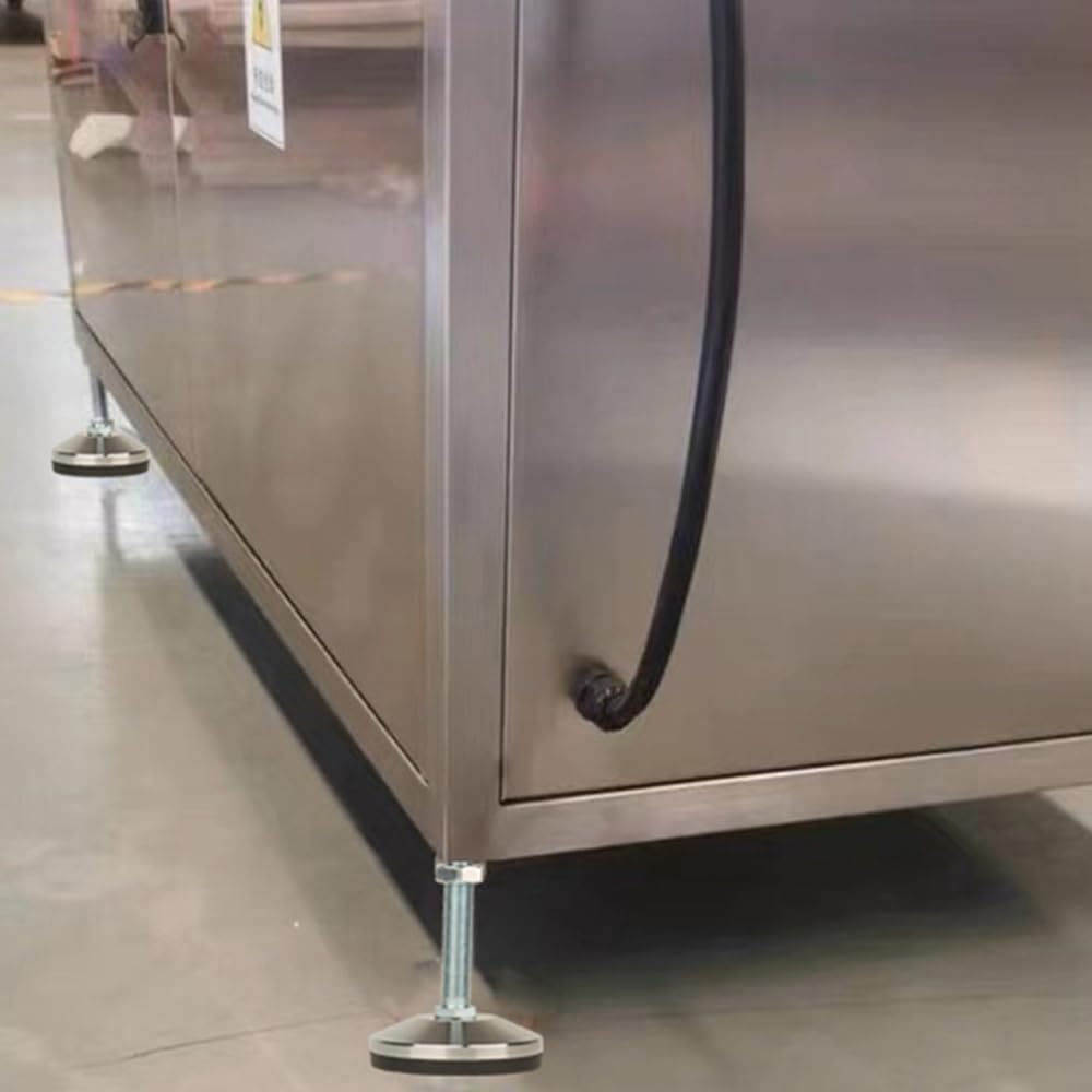 Niveladores de patas de alta resistencia, Patas niveladoras de 2.36 "de diámetro Base, Rosca M12, capacidad de 1300 lb,Capacidad para banco de trabajo, máquina, gabinete (negro, D60xM12x50,4 Pcs)