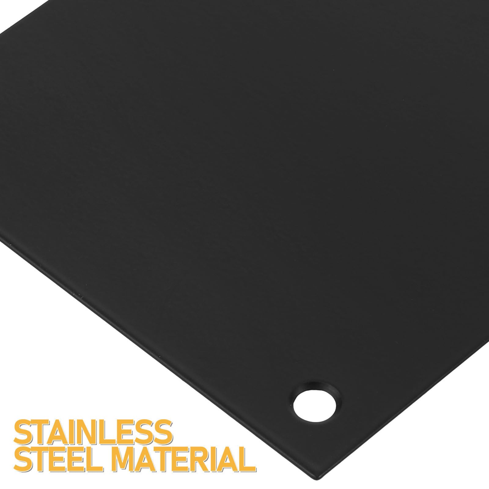 Noir Plaque de Protection de Porte 3 Pièces en Acier Inoxydable