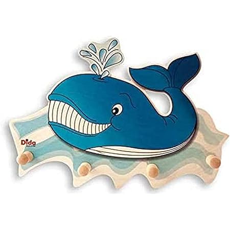 Dida Porte Manteaux Enfant Baleine Porte Manteau Mural En Bois Pour Chambres D Enfant Et Bebe Avec Des Animaux Marins Amazon Fr Bebe Et Puericulture