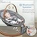 Jool Baby Nova Nature Baby Swing for Newborns with Natural Wood Toys, Electric Motorized Infant Swing, Bluetooth Music, Remote (Slate)