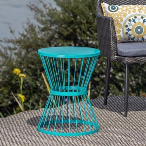 Image of Furniture for The Living Room and Office: Coffee Table, Center Table, Storage Basket, Wire Basket with Metal Top, Bedside Table, Side Table Sky Blue