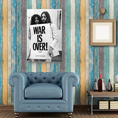 John Lennon War Is Over Cool Peinture sur toile Décoration murale moderne 50 x 75 cm - Les Beatles, Paul McCartney, John Lennon, RIngo Starr, George Harrison John Lennon War Is Over Cool Peinture sur toile Décoration murale moderne 50 x 75 cm – Image 6
