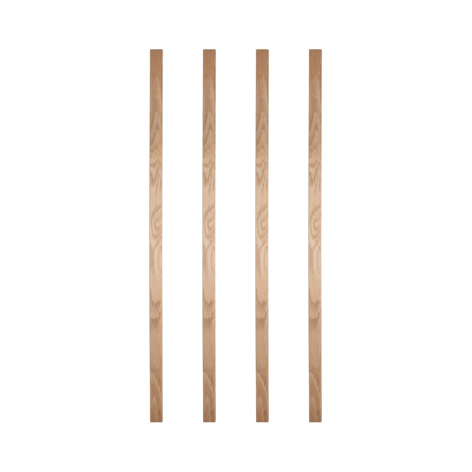 Jackson Woodturners Oak Plain Square Spindles 41Mm X 900Mm – Unfinished Stair Spindle For Handrail & Baserail – Modern & Traditional Style (4)