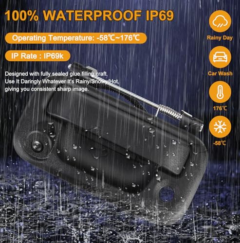 Image of Backup Camera Compatible with Ford: F150 2004-2014, F250 F350 F450 Super Duty 2008-2016 Replaces OE# 8L3Z-9943400-AC Plug and Play-Tailgate Handle Rear View Reverse Parking Assist Back Up