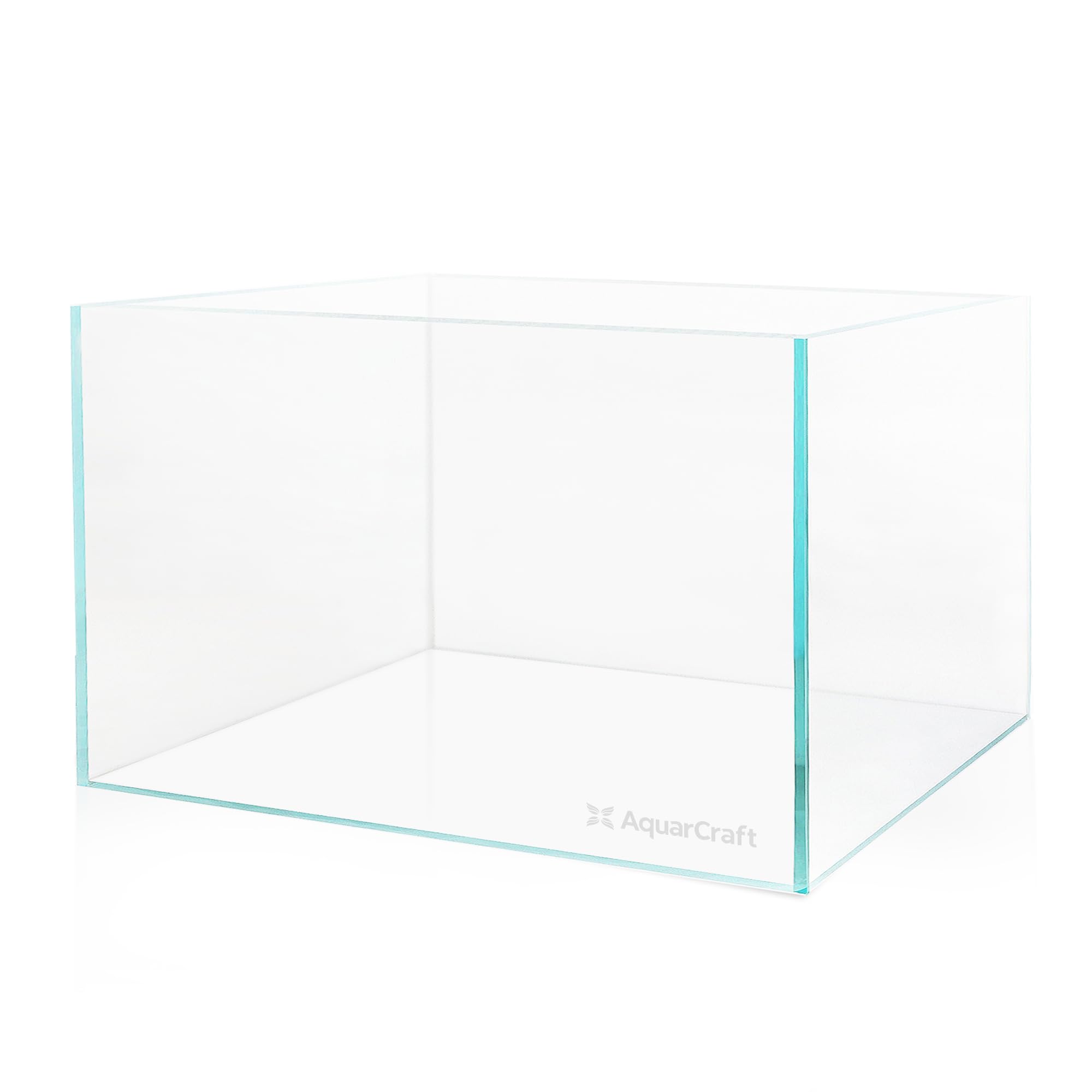 Tanque de peces de vidrio ultra transparente de 16 galones, tanque de acuario sin borde de 8 mm de grosor, bajo hierro, acuario grande grande de 23.6 x 11.8 x 14.2 pulgadas