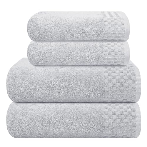 MyOwn Ultra Soft 4er-Pack Handtuch-Set, Baumwolle, enthält 2 übergroße...