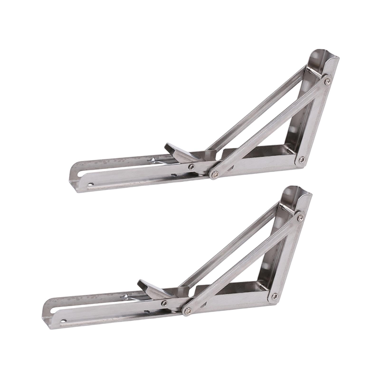 2 Pieces Folding Shelf Brackets DIY Bracket for Balcony Living Room Bathroom 10 Inch-image-5
