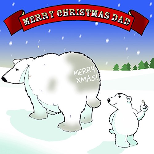Twizler Merry Christmas card for Dad con orso