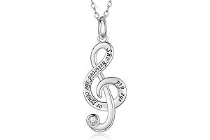 Sterling Silver Music Note Necklace - A Symphony of Elegance for Music Lovers
