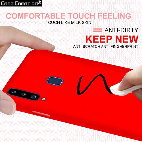 Image of Case Creation Luxurious OG Series for Samsung A20s Case Cover,Anti-Dirty Slim Case Frosted Matte Cute Candy TPU Raised Bezel (Splash of Color) Back Cover for Samsung Galaxy A20s -Wine Red