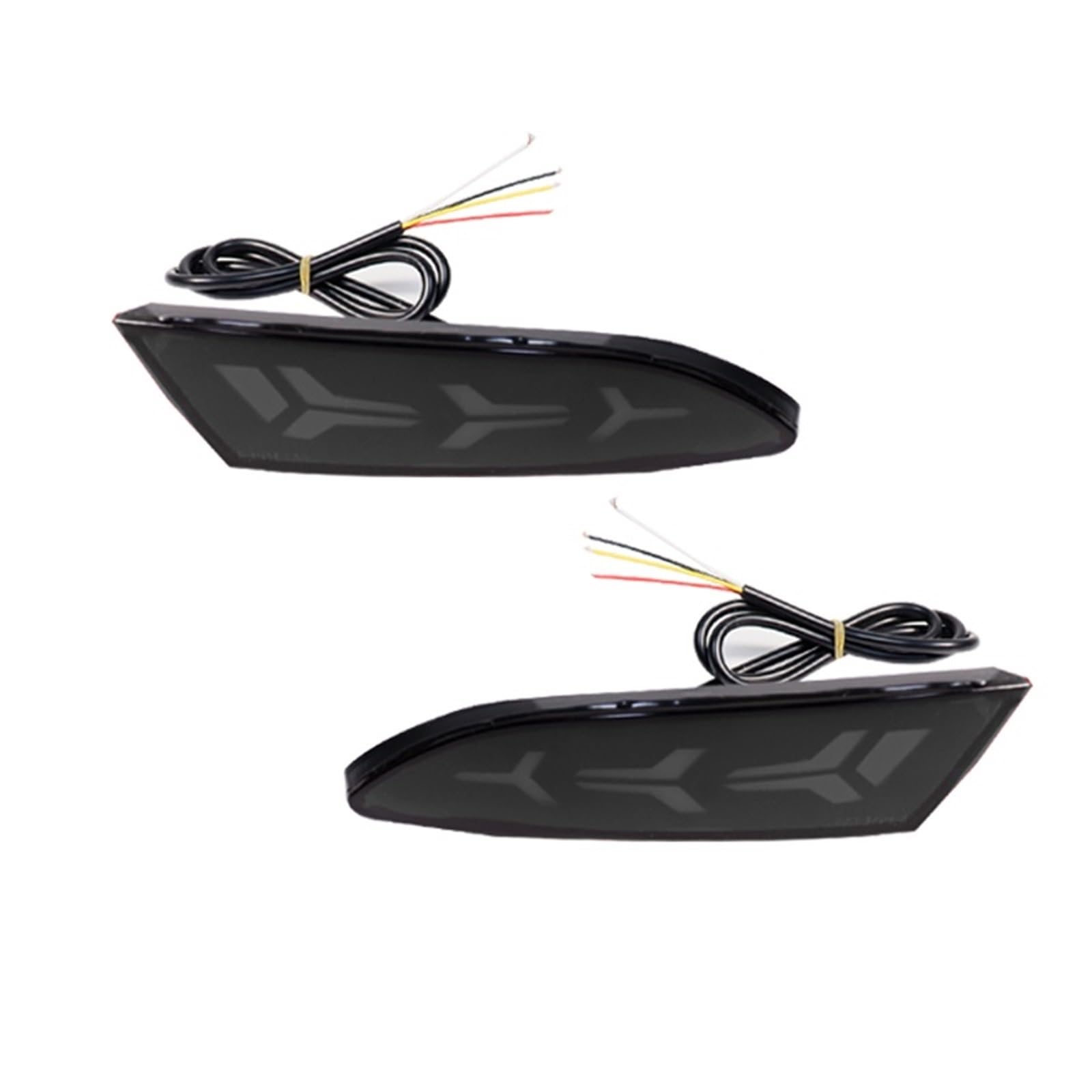 Lampa tylna zespolona 2 szt. Tylny zderzak odblaskowy światło pasuje do Ford Focus 3 2012 2013 2014 12V tylny hamulec stop kierunkowskaz ostrzeżenie przeciwmgielne(Black)