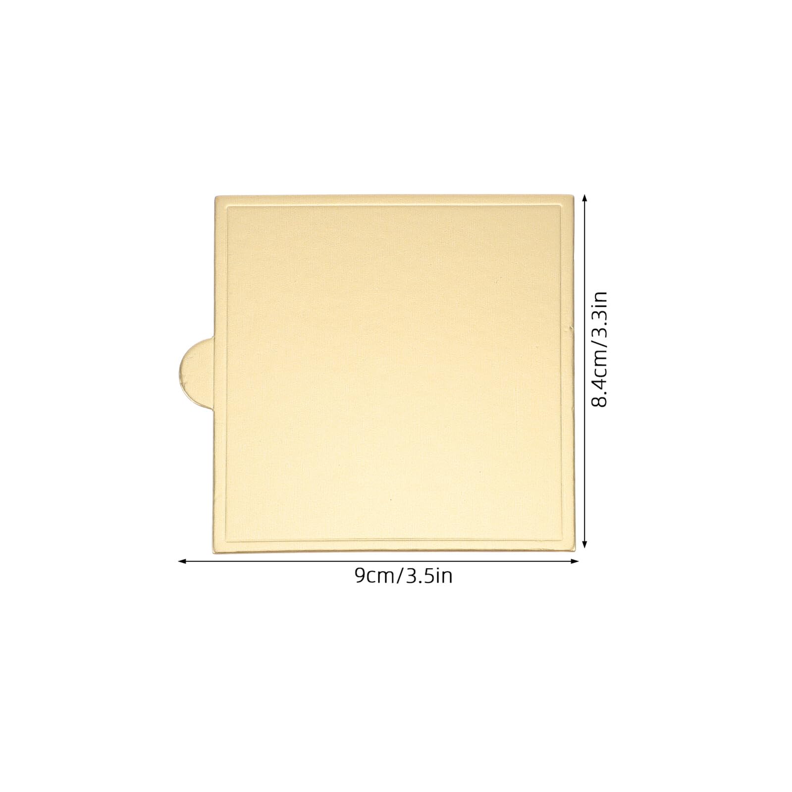 FRCOLOR 200pezzi Vassoio Quadrato per Mousse Base in Cartone da Espositore per Torte e Dessert Alzata per Servire Pasticceria Vassoio per Dessert Quadrato
