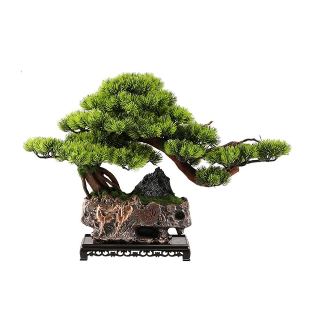 IUokLU Artificial Bonsai Artificial Bonsai Tree With Rectangular Base Living Room Office Desktop Decorative Fake Potted Plants