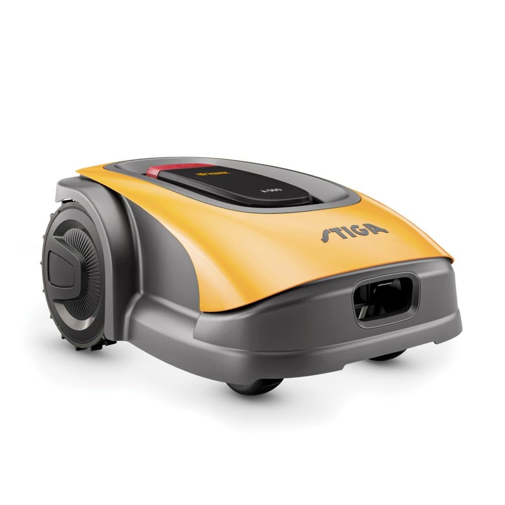 STIGA A 500 robot cortacésped autónomo – sin cable de límite (hasta 700 m²), control de aplicación, 45% de pendiente, 3 zonas, navegación GPS RTK, 4G, sin antenas, hasta 5 años de garantía