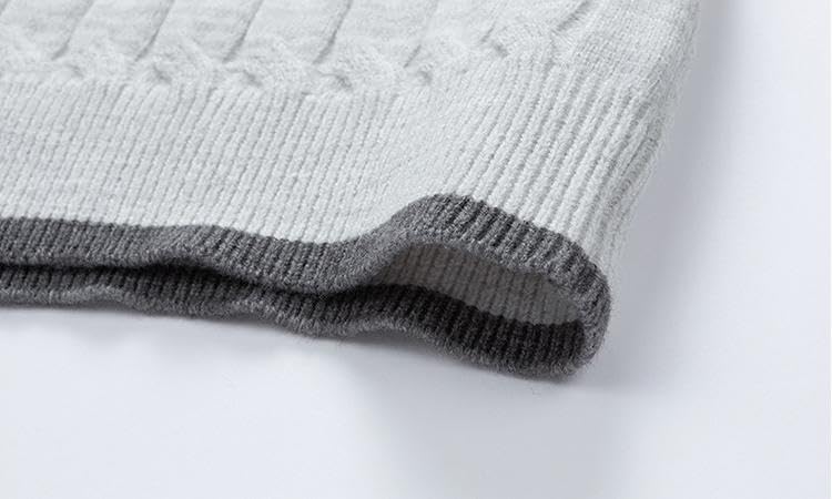 Mens Cable Knit Sweater Crewneck Casual Pullover Long Sleeve Chunky Knit Oversized Sweater4