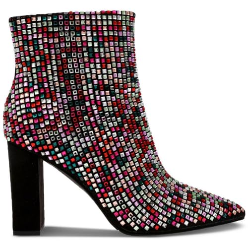 Wild Pair Womens Ingridd Block Heel Dressy Ankle Boots Multi 7 Medium (B,M)2