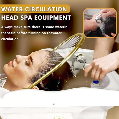 Lavabo portátil para Cabeza con Sistema de circulación extraíble y Doble Sistema de calefacción para Lavado de Cabello en Salones de Belleza.
