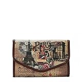 Nicole Lee Travel Jewelry Organizer with Zipper Pockets, Foldable Roll for Rings, Earrings, Necklaces, Bracelets, Watches (Paris Fashion Week)