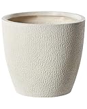 Outdoor Blumentopf Beton Optik weiß rund 36 x 36 x 32 cm Modern Kannia