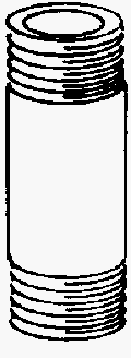 BK Products Schedule 80 1 in. MPT x 12 in. L PVC Nipple