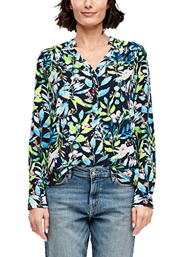 s.Oliver RED LABEL Damen Bluse mit floralem Muster dark blue AOP 38