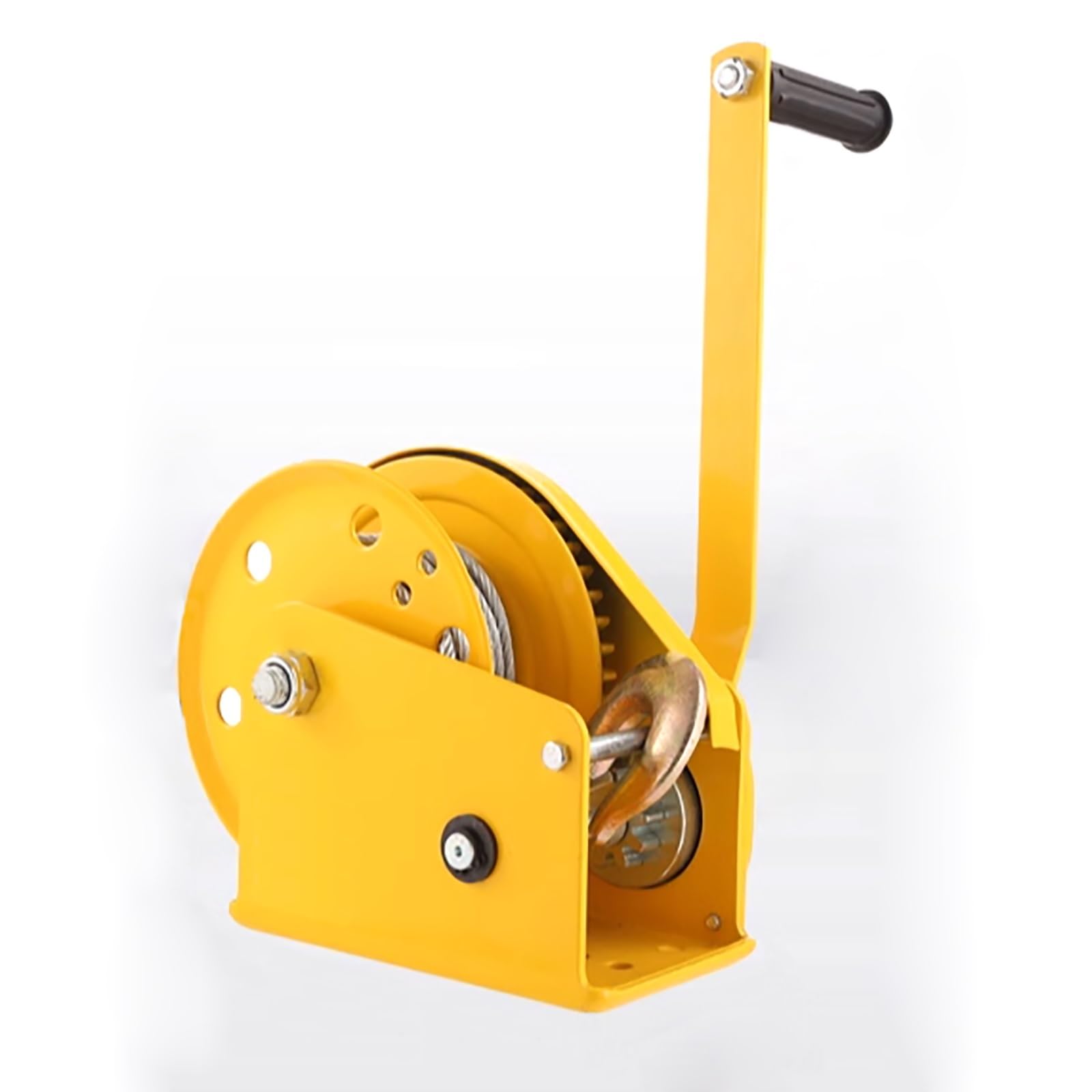 Mshgsku Heavy-Duty Manual Winch With Self-Locking Mechanism For Towing And Lifting Applications