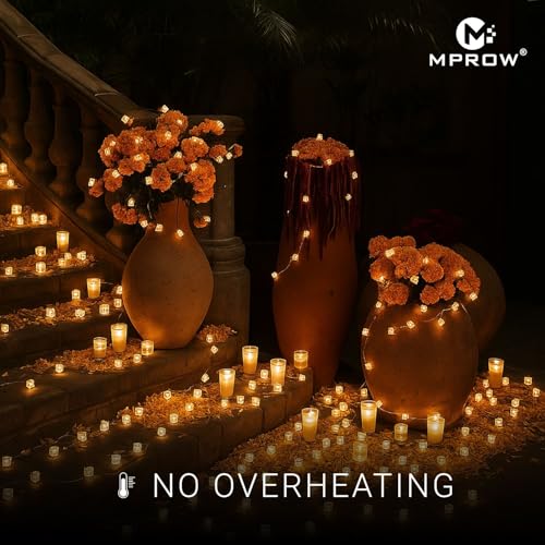 Image of MPROW Yellow Color Ice Cube LED String Lights, 20 LED Crystal Cube Fairy Lights, Decorative Hanging Lights for Bedroom, Diwali, Christmas, Wedding, and Party Decor