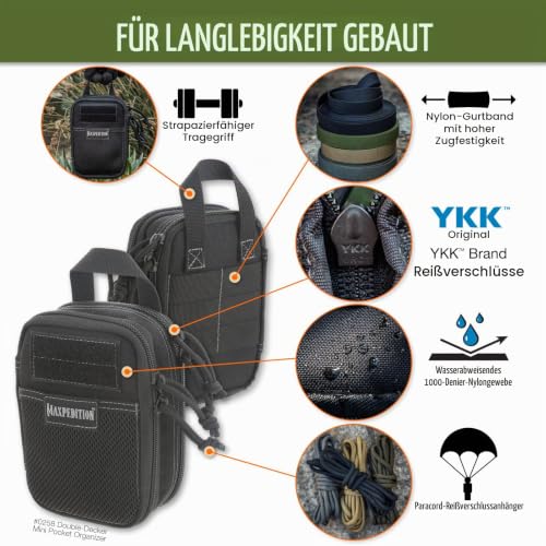 MAXPEDITION Doppeldecker Mini-Taschen-Organizer (10,2 x 6,3 x 15,2 cm), EDC-Tasche, Taktische Werkzeugtasche für Organisation… – Ansicht 3