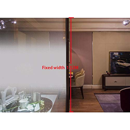 Hohofilm JBS-02-152CM200CM@#18 5Ft By 6.5Ft Roll Two-Way Gradient Window Film Semi-Privacy White Dot Door Glass Decoration Tint Stickers thumb #3