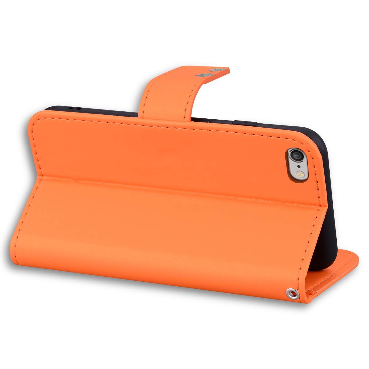 Cover Flip Per IPhone 6/6s 5.5 Pollici: Custodia In Pelle PU Con Portafoglio E Supporto - Rosso - 2