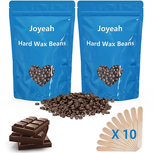 Hard Wax Beans, Joyeah 7 Oz Hair Removal Hard Wax Beads with 10 Wax Spatulas, Painless Waxing For Bikini, Facial, Arm, Legs