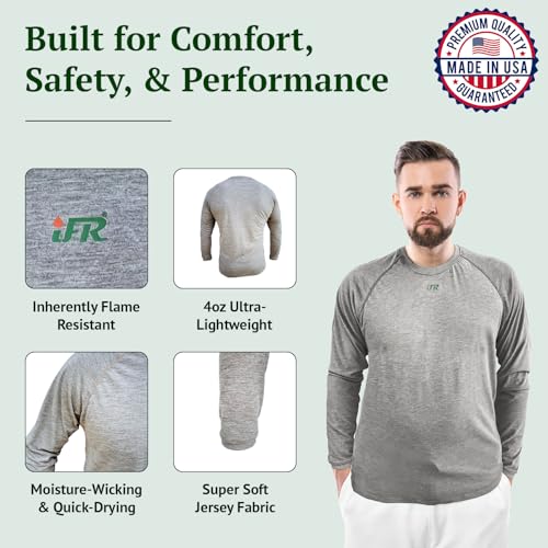 iFR Base Layer - Mens Long Sleeve Tee Shirts - Fire Resistant Shirts for Men - Fire Resistant Clothing2