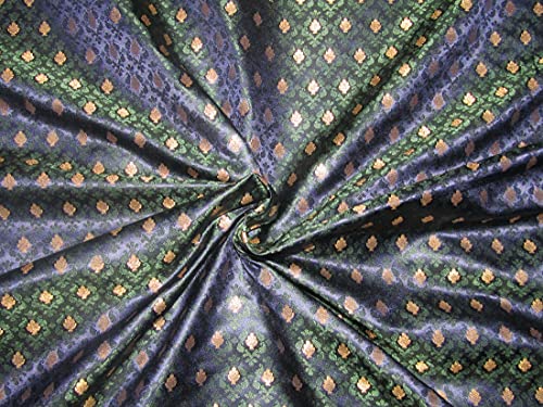 Tissu brocart de soie BRO768A anti-effilochage pour bordure de veste