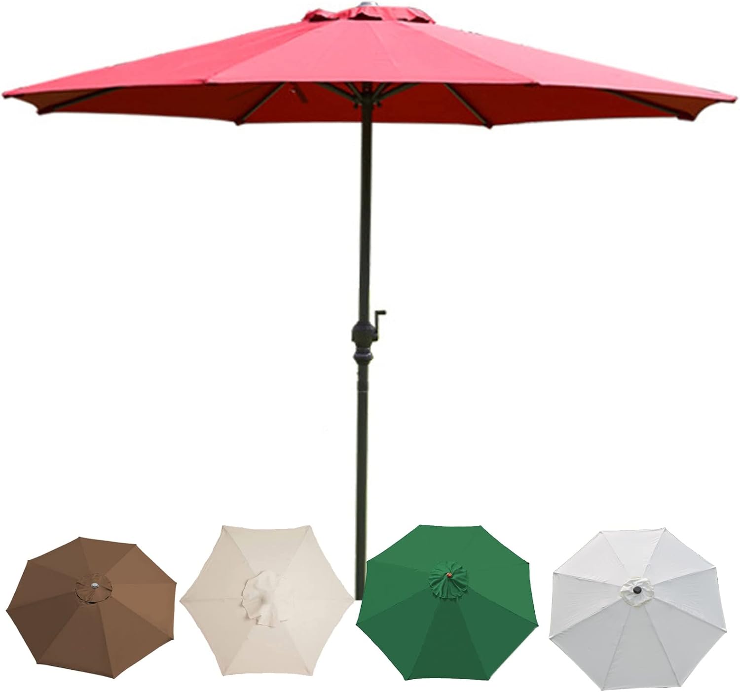 Shade Canopy, Outdoor Table Umbrella, Easy Folding Setup, 8 Sturdy Ribs, Rain Windproof Umbrella, for Balcony, Dining Tables, Gardens, Patios, Decking, Outdoor Parasol