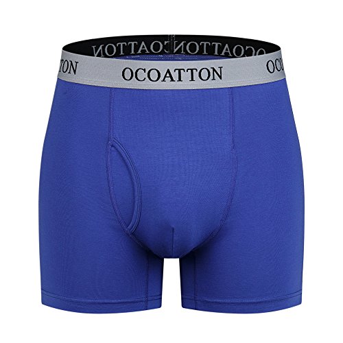 Men's Boxer Briefs Big and Tall Combed Cotton Underwear Open Fly 6-Pack2