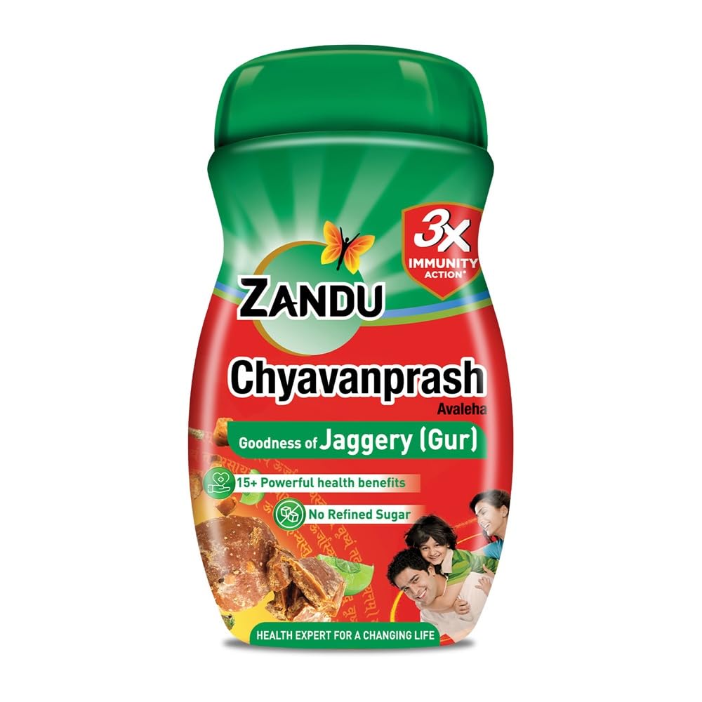 Chyavanprash Avaleha, Made with Jaggery (Gur), 900g, No added Sugar, 2X Immunity, Increases Strength and Stamina