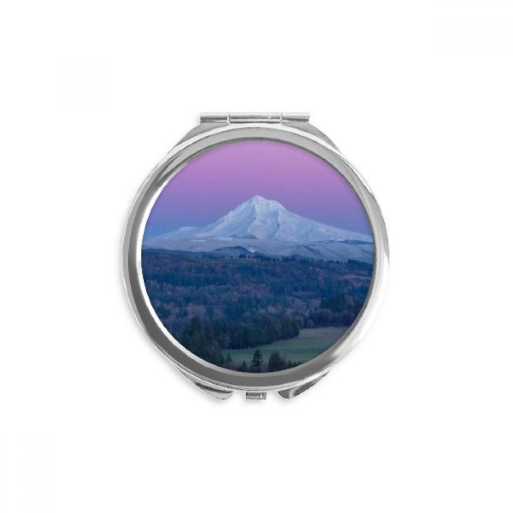 Miroir portable violet bleu ciel rond de maquillage à main multicolore - 5