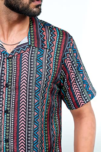 Image of HARPITA Men's Poly Cotton Digital Printed Stitched Half Sleeve Shirt