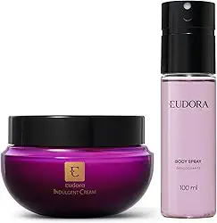 Combo Creme Hidratante Desodorante Indulgent Cream 250g + Body Spray Eudora 100ml