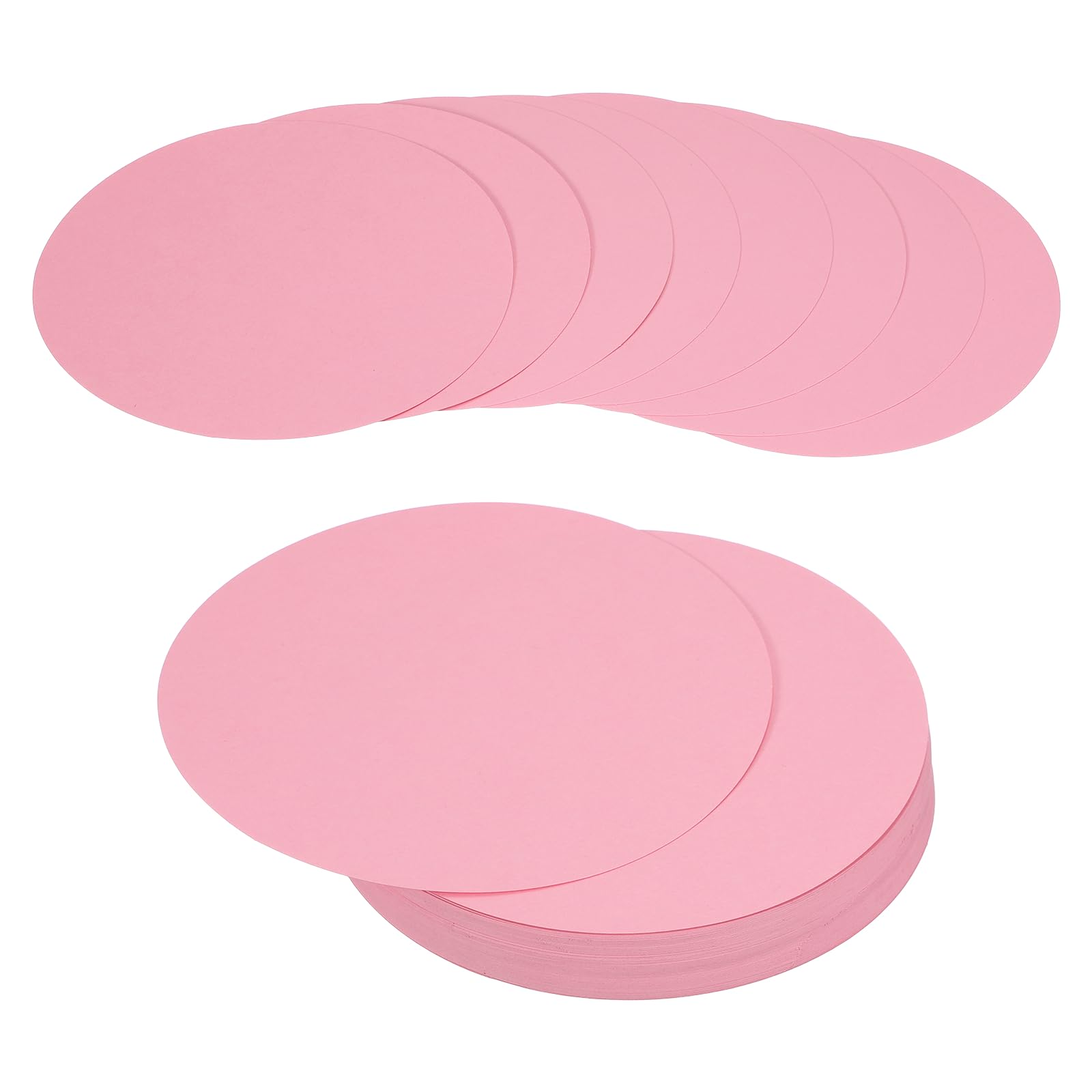 PATIKIL 72 Sheet Circle Card Stock, 5 Inch Round Cutouts Paper Thick Cardstock Coaster for DIY Craft Projects Printing Supplies Bulletin Board Decor, Pink